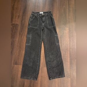 Rsq Black Cargo Wide Leg Pants